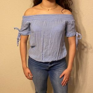 Strapless Kendall and Kylie blouse